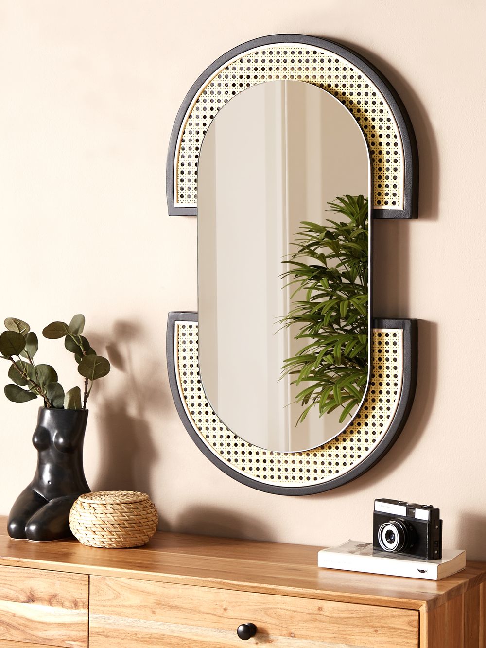 Miroir STAINS 43 cm 75 cm Polyrotin Naturel