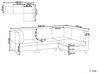Sofá modular esquinero 4 plazas de tela marrón izquierdo UNSTAD_924912