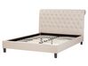 Fabric EU King Size Bed Beige REIMS_754193