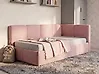Sofá cama Tela JACOU 90 x 200 cm con almacenaje Derecha Rosa