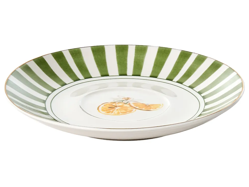 Zastawa stołowa 20-częściowa LEMONGRASS Porcelana Biały/zielony_1191909