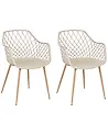 Set of 2 Dining Chairs NASHUA Beige