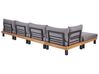 Certified Acacia Wood 5 Seater Lounge Set Grey FRAZZANO _932979