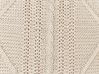 Dekokissen geometrisches Muster Baumwolle beige mit Quasten 30 x 50 cm 2er Set CAESIA_915771