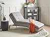 Chaise Longue LOIRET Velvet Light Grey