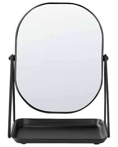 Espejo de maquillaje de metal negro 20 x 22 cm CORREZE