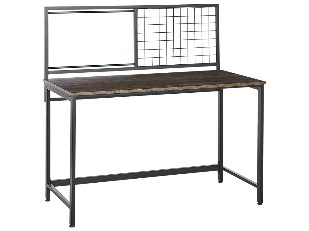 Office Desk with Memo Board VINCE 118 cm 60 cm Black_821444