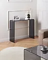 Console Table KENDALL Tempered Glass Black
