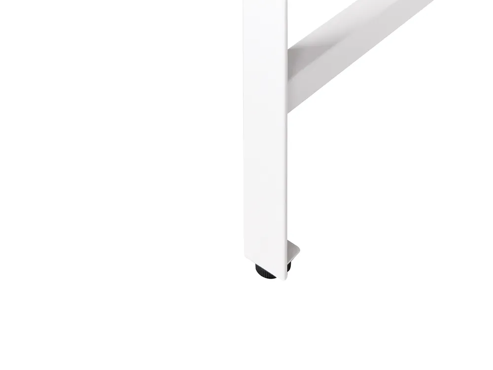 Stół barowy ogrodowy MAENZA 120 cm 40 cm Metal Biały_1045008