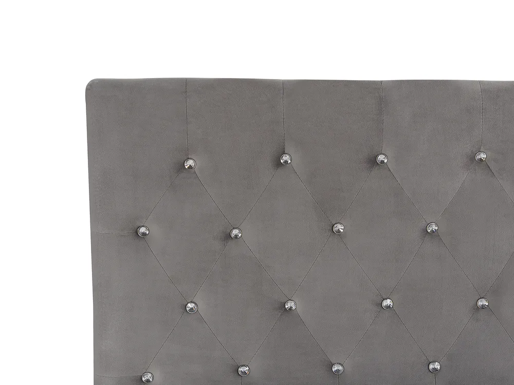 Ottoman Bed AMIENS Velvet Grey 160 x 200 cm (EU King Size)_791258