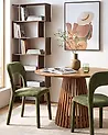 Set of 2 Chairs LAKEVILLE Chenille Green