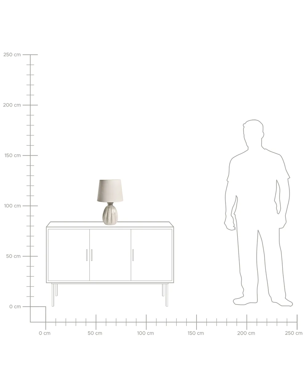 Table Lamp AGUAN Ceramic Light Beige_1032826