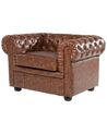 Leather Armchair Golden Brown CHESTERFIELD_537713