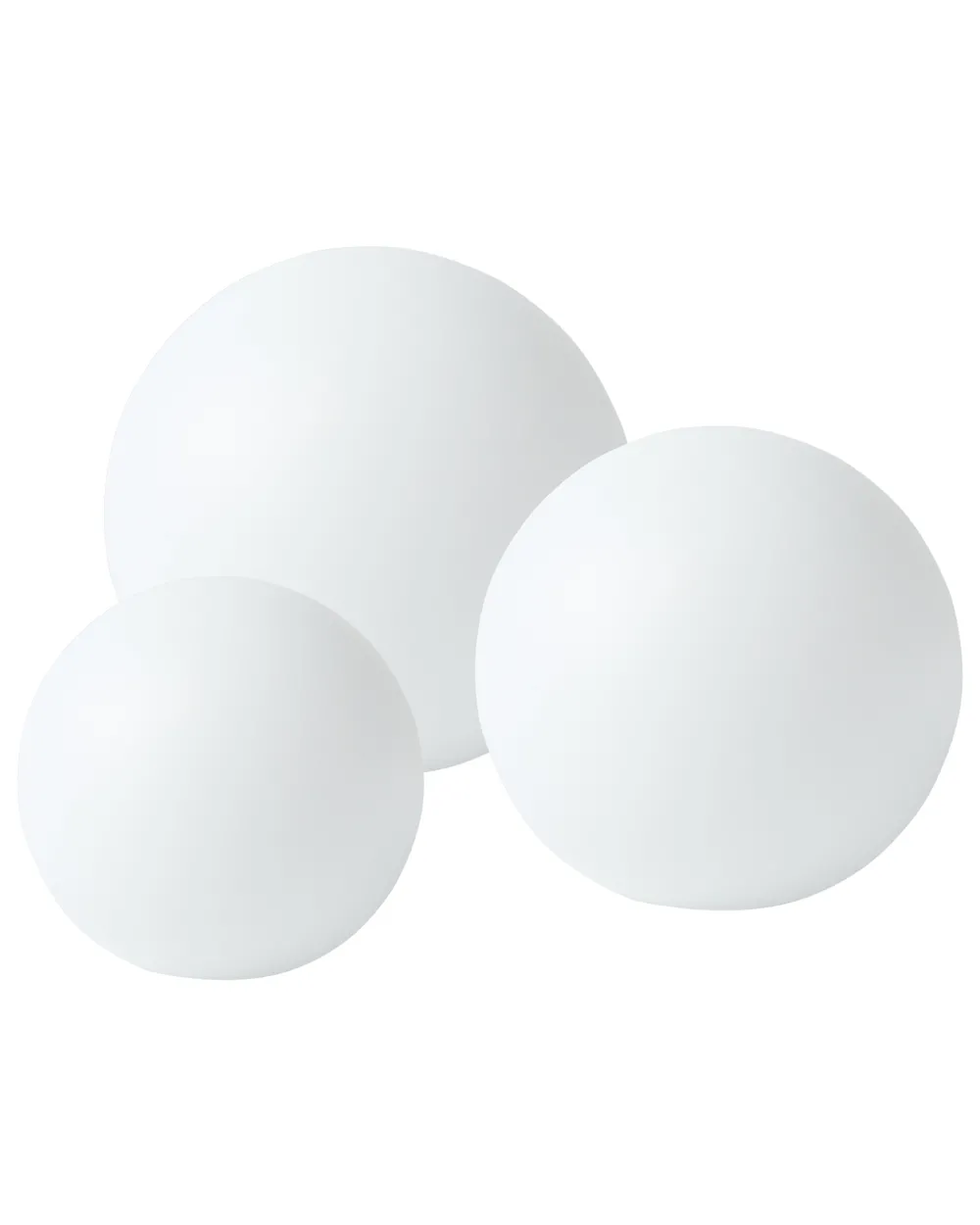 Set di 3 lampade solari a sfera LED per esterni LOBAINA con telecomando Bianco_960780