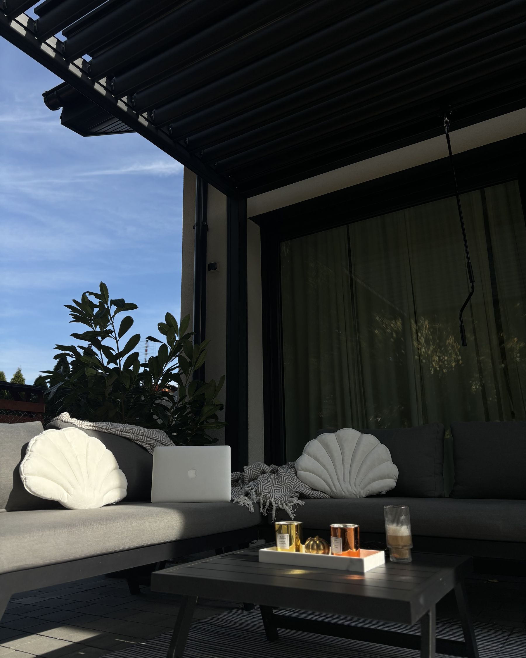 Pawilon ogrodowy 310 x 310 cm czarny FORNOLI_969649