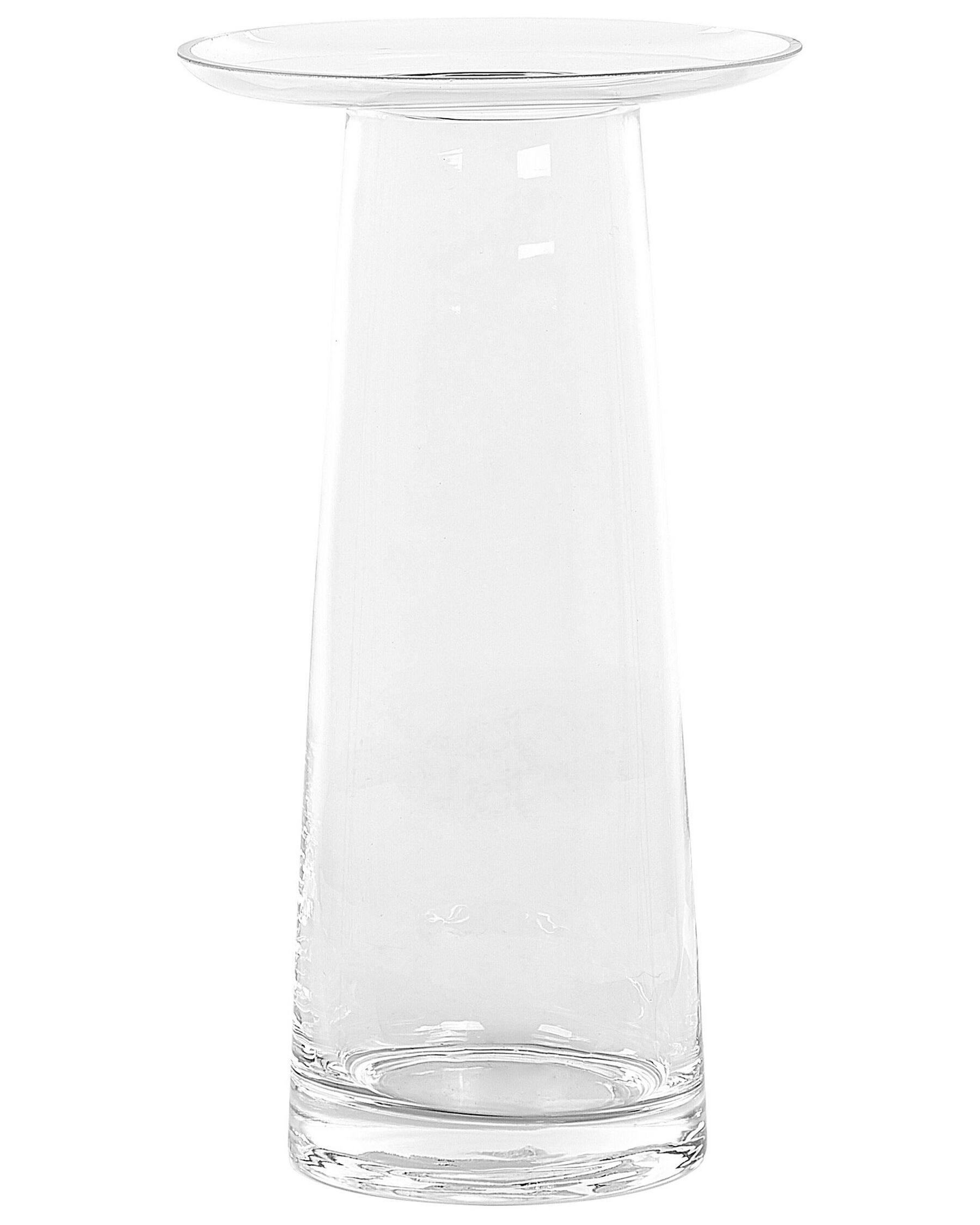Glass Flower Vase 26 cm Transparent MANNA_838054