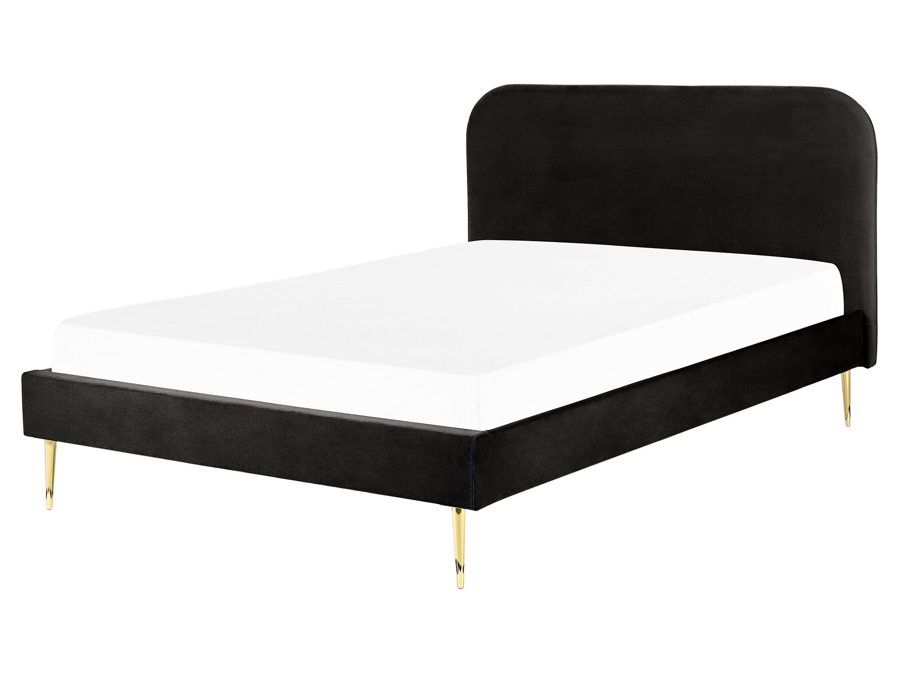 Sametová postel 160 x 200 cm černá FLAYAT_834071