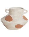 Vaso da fiori gres porcellanato beige 19 cm ALOSIDAE_935177