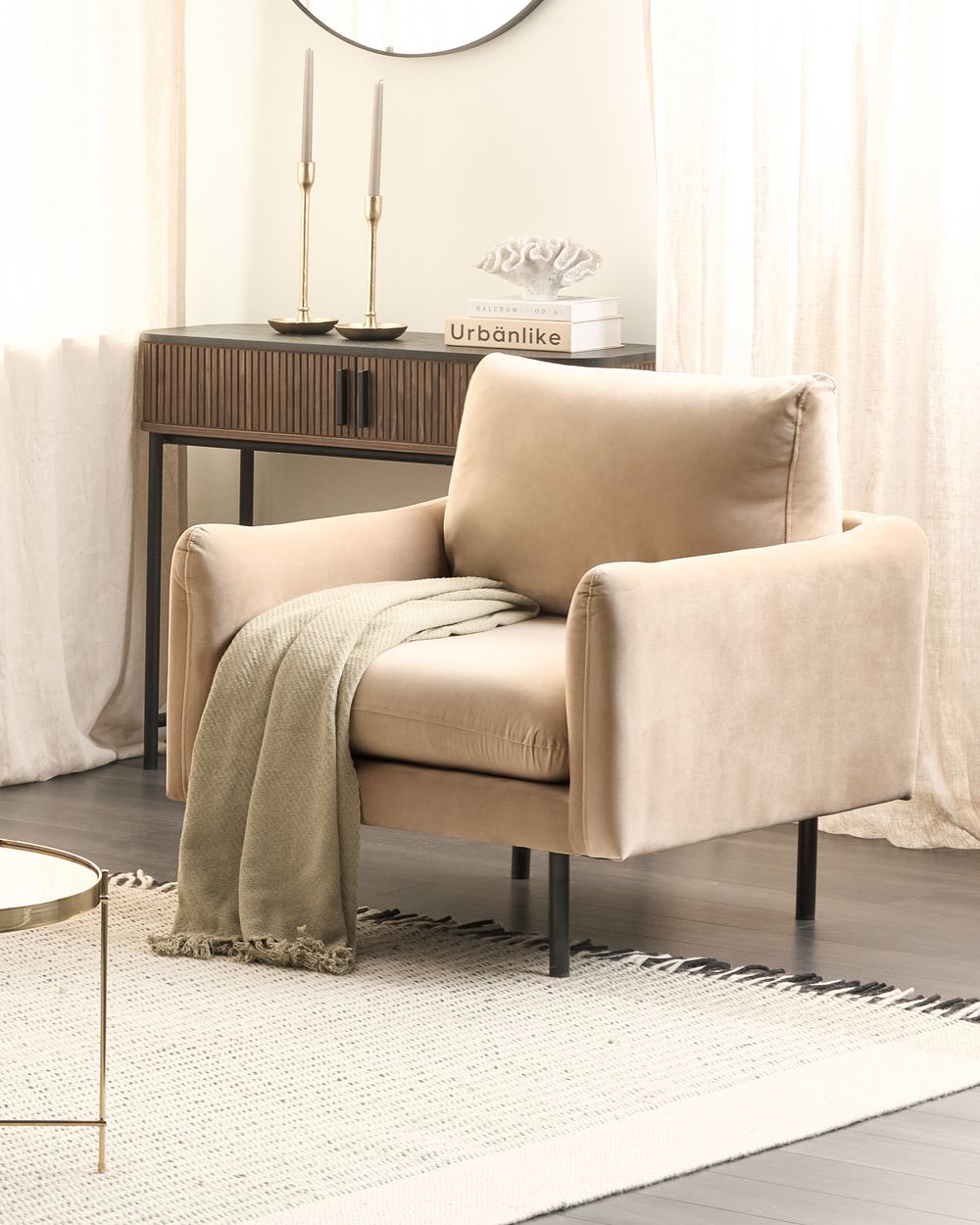 Poltrona VINTERBRO Velluto Beige