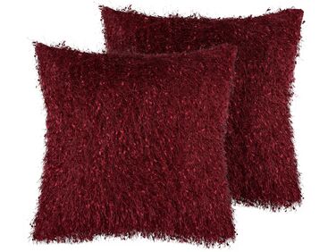 Set di 2 cuscini decorativi 45x45cm rosso HELLEBORE