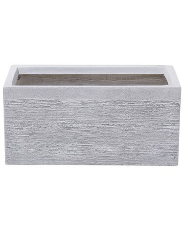 Vaso rettangolare bianco da esterno 50 x 23 x 24 cm MYRA