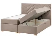 Divan Bed with Storage ESQUIRE Fabric Taupe 160 x 200 cm (EU King Size)_1016255