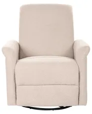Poltrona reclinabile a dondolo ECHION Bouclé Beige chiaro_1078678