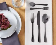 30 Piece Cutlery Set FUSILLI Black_902817