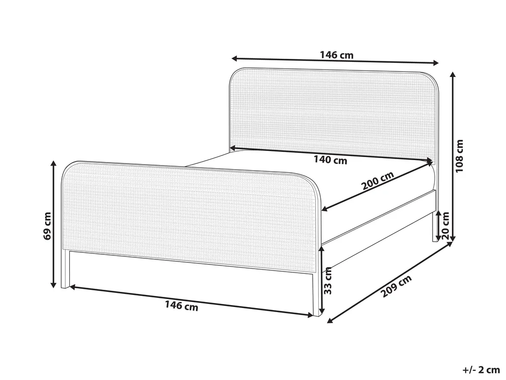 Bett mit Lattenrost Kiefernholz GONFARON 140 x 200 cm Schwarz_977087