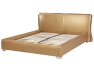 Bed with LED Leather PARIS 180 x 200 cm (EU Super King) LED Gold_749015