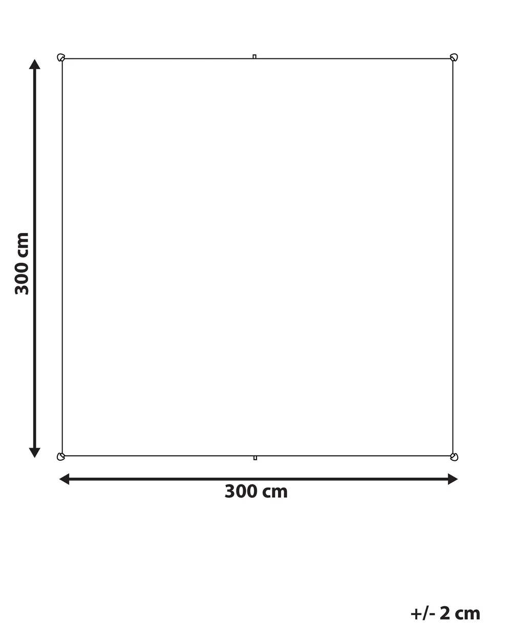 Árnyékoló napvitorla LUKKA 300 cm 300 cm Szürke_813082
