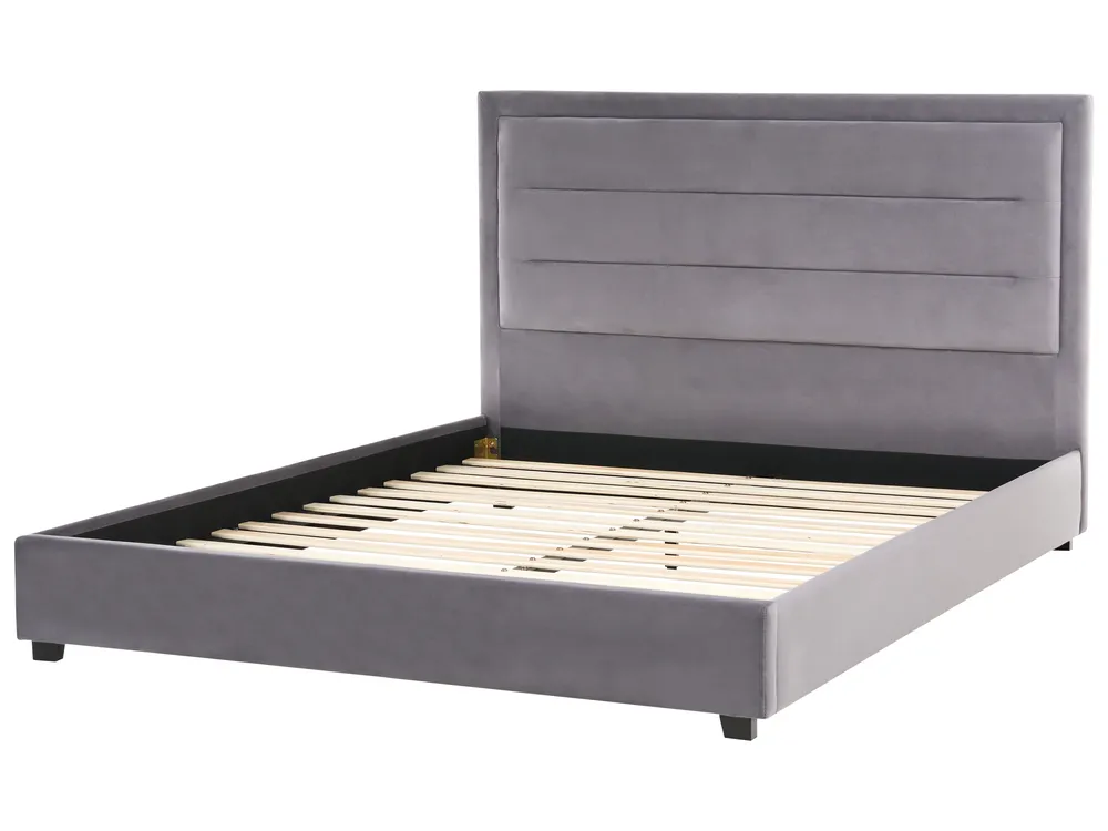 Bed Velvet ROUEN 160 x 200 cm (EU King Size) Dark Grey_1004581
