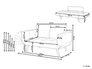 Sofa Bed 2 Seater BREKKE Fabric Beige_1068091