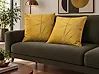Set of 2 Decorative Cushions PINUS 45 x 45 cm Velvet Yellow Geometric Pattern