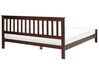 Dřevěná postel 180 x 200 cm tmavé dřevo MAYENNE_876566