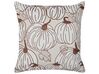 Set di 2 cuscini decorativi velluto beige marrone e bianco 45 x 45 cm GOURD_830189