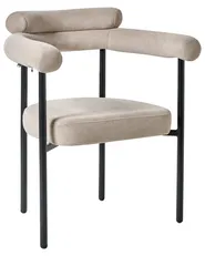 Set of 2 Dining Chairs LYNEY Fabric Beige_992769