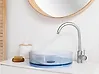 Lavabo sobre encimera TOLOSA ⌀ 36 cm Solid Surface Azul claro