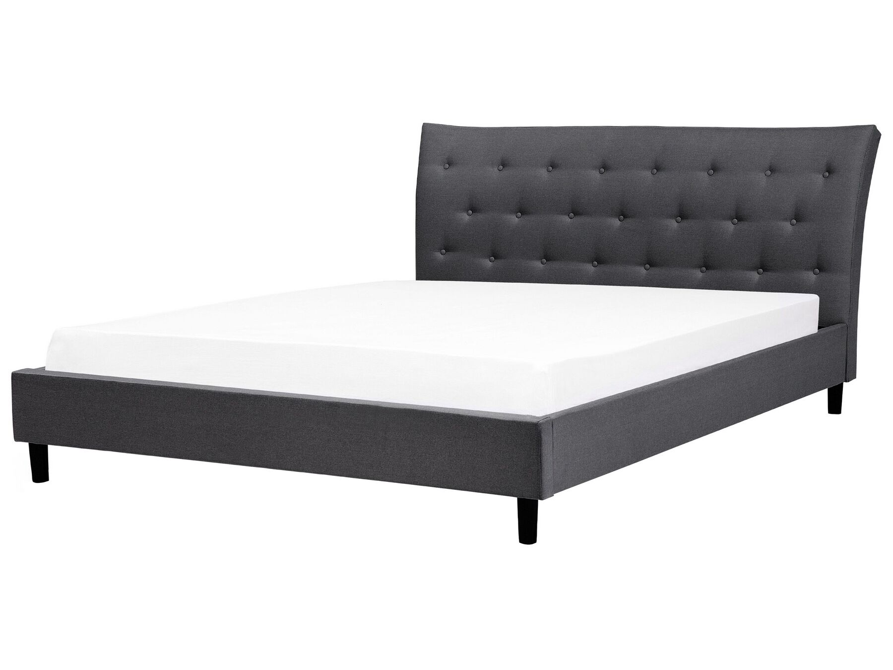 Bed stof donkergrijs 180 x 200 cm SAVERNE_708202