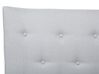 Čalouněná postel Chesterfield 160 x 200 cm světle šedá SAVERNE_708198