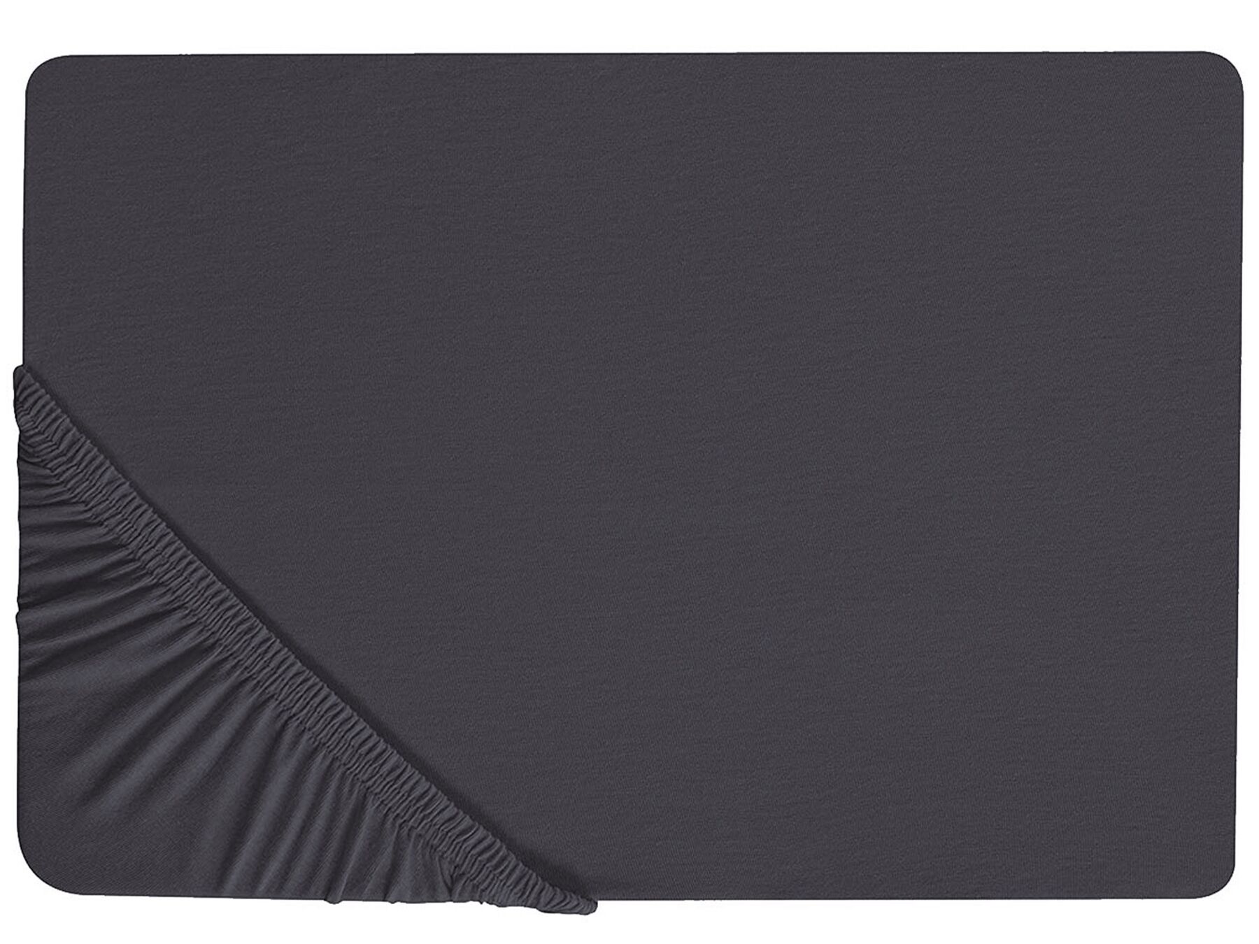 Lenzuolo con angoli cotone nero 180 x 200 cm HOFUF_815934