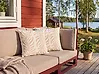 Set of 2 Outdoor Cushions ALISMA Plant Pattern 45 x 45 cm Light Beige