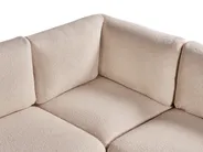 Modular Corner Sofa 5 Seater MESNALI Boucle Beige Right Hand_1046646