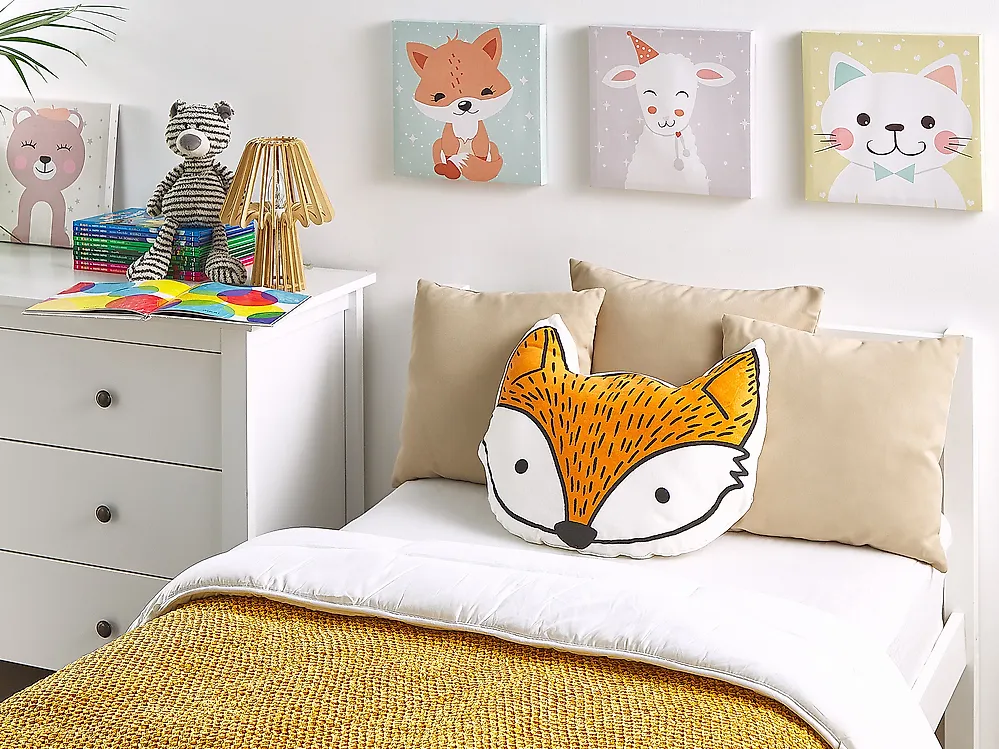 Dekokissen VADODARA Baumwolle 50 x 40 cm Orange Fuchs_1183091