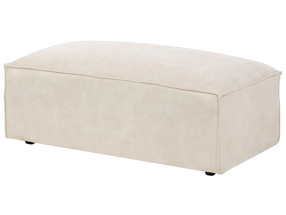 Otomana HELLNAR Terciopelo Beige claro