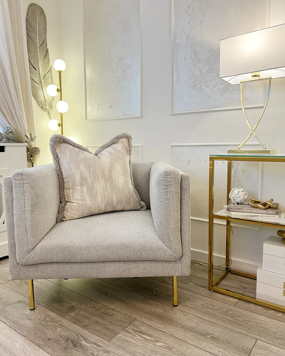 Sessel MOEN Stoff Hellbeige