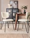 Set of 2 Boucle Dining Chairs Off-White NELKO_884719