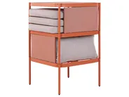 Garden Lounge Set with Table 2 Seater TERRACINA Metal Orange_826672