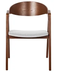 Set of 2 Dining Chairs YUBA Wood Light Grey_837221