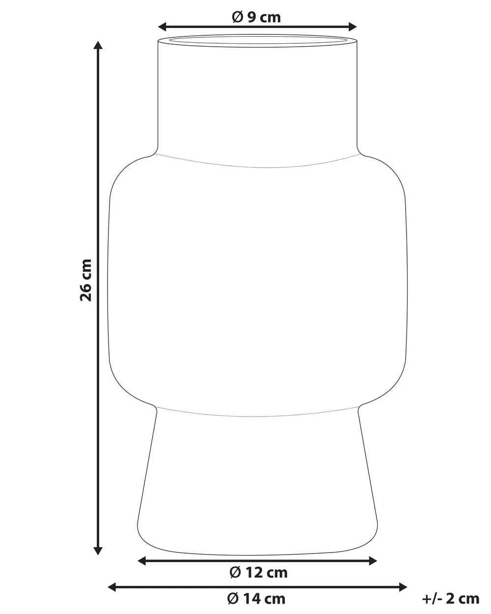 Wazon na kwiaty MEGALO 26 cm Szkło Szary_838305